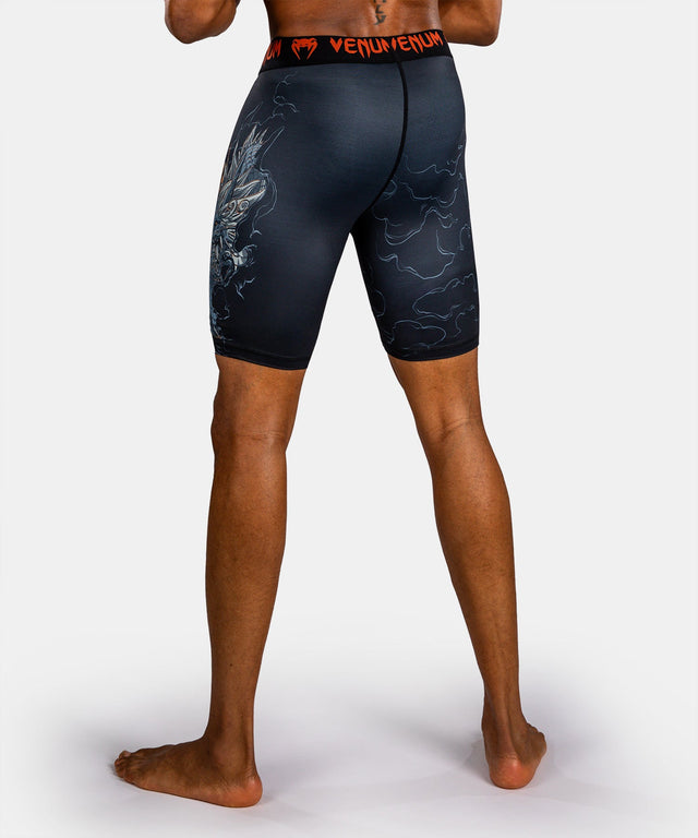 Venum Kompressionsshorts Thunder Dragon – Schwarz/Grau/Kupfer
