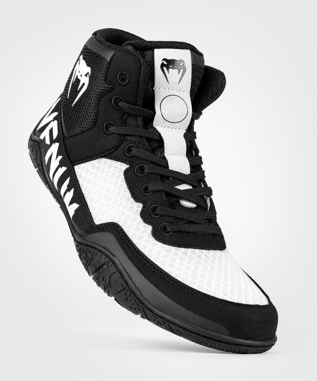 Venum Ringerschuhe Elite – Schwarz/Weiß