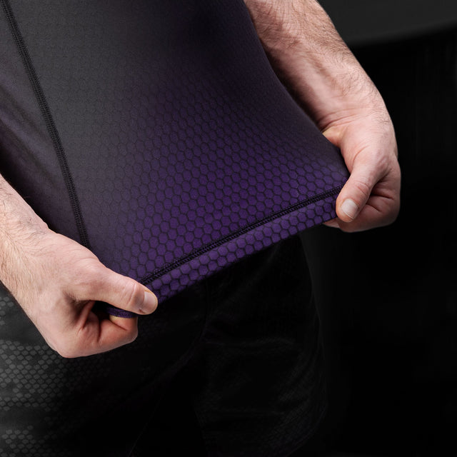 Rashguard Hayabusa Fusion Manches Courtes – Noir/Violet