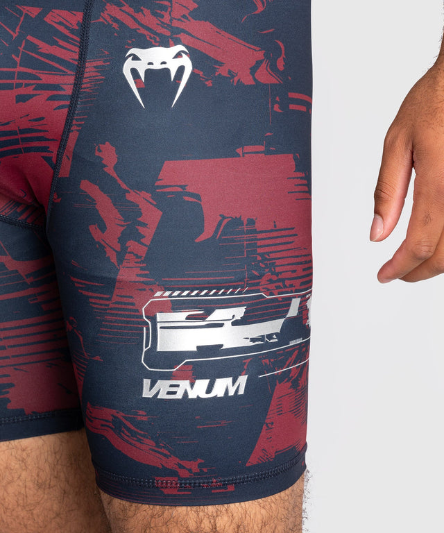 Pantalones de MMA Venum UFC Zenith – Azul marino/Burdeos/Plata