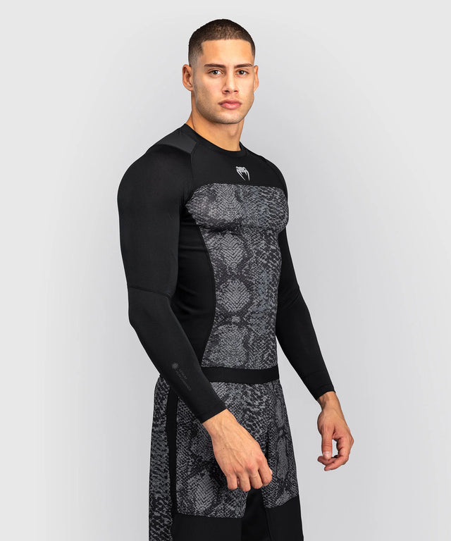 Venum Rashguard Lange Ärmel G-Fit Scales – Schwarz/Grau
