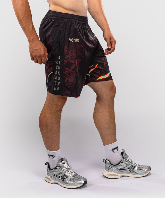 Pantaloncini da allenamento Venum Sukuna – Nero/Beige chiaro