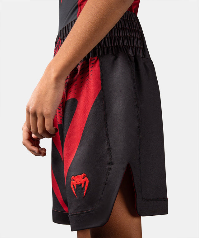 Pantaloncini da boxe Venum Attack – Bambini Nero/Rosso