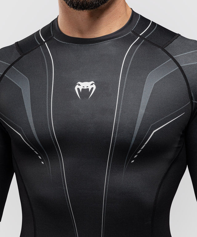 Venum Rashguard Streamline Lange Mouwen - Zwart/Wit