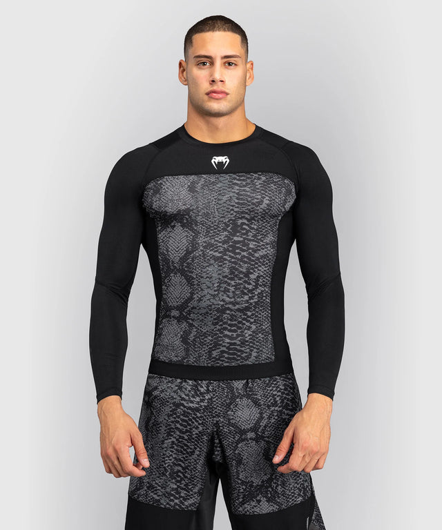 Venum Rashguard Lange Ärmel G-Fit Scales – Schwarz/Grau