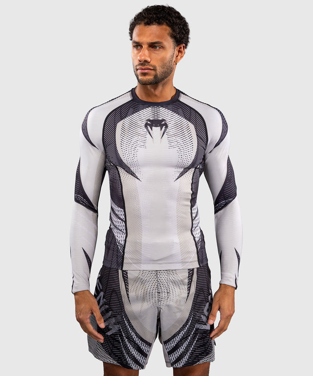Venum Rashguard Galactic 3.0 Lange Mouwen - Offwhite/Zwart