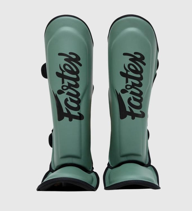 Protège-tibias Fairtex FXB – Vert militaire/Noir