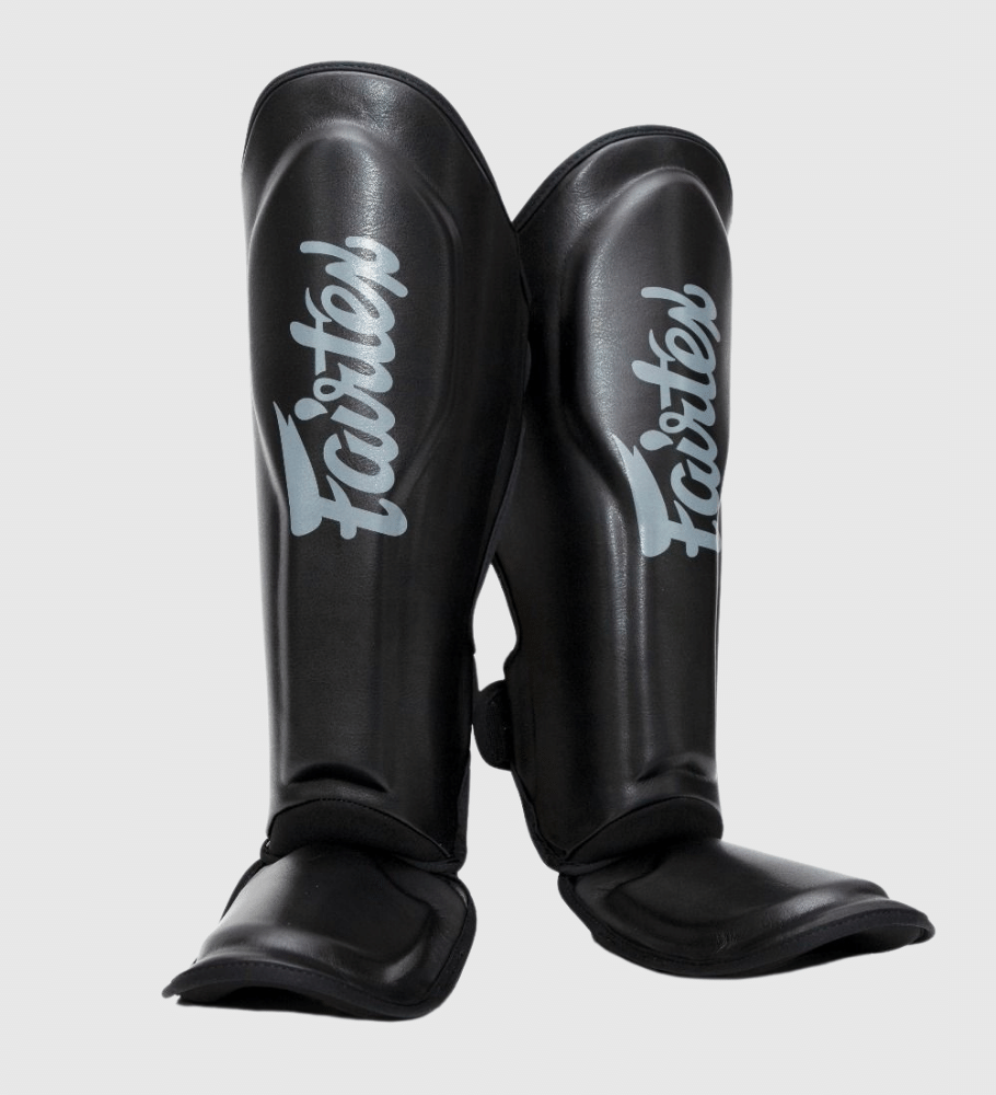 Fairtex Kickboks Scheenbeschermers FXB - Zwart/Grijs - Kickboks Scheenbeschermers