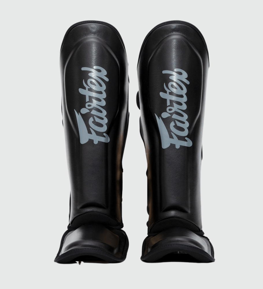 Fairtex Kickboks Scheenbeschermers FXB - Zwart/Grijs - Kickboks Scheenbeschermers