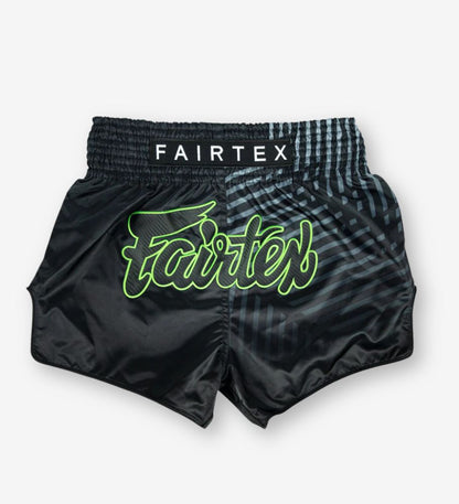 Fairtex Muay Thai Shorts Racer - Zwart/Groen - Shorts