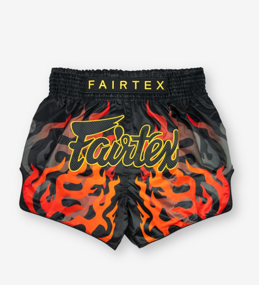 Fairtex Muay Thai Shorts Volcano - Zwart/Rood - Shorts