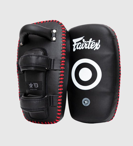 Fairtex Thai-Pads FXB – Schwarz/Rot/Weiß – Schlag- & Trittpolster