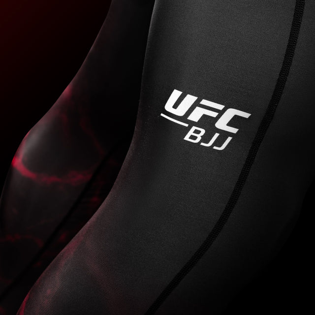 Hayabusa x UFC BJJ-Kompressionsshorts – Schwarz/Rot
