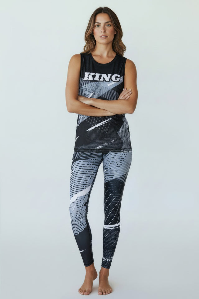 King Pro Boxing Rashguard Shadow 1 Women's – Black