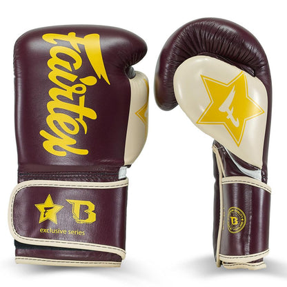 Gants de boxe Fairtex FXB V2 - Rouge bordeaux/Crème