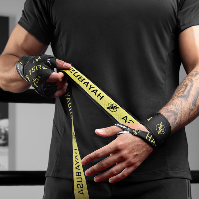 Bende da boxe Hayabusa Deluxe – Nero/Oro
