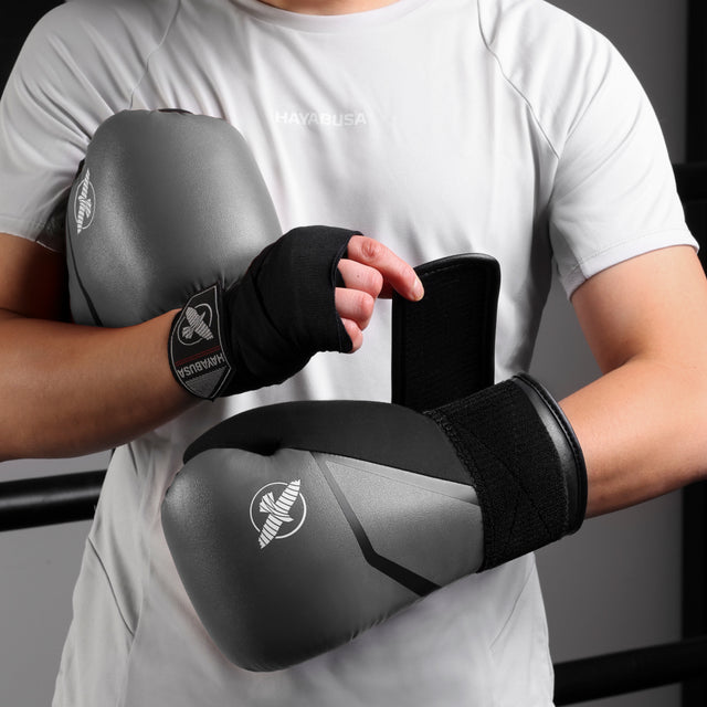 Hayabusa E1 Boxhandschuhe – Grau/Schwarz