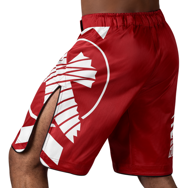 Pantalones de MMA Hayabusa Icon Lang – Rojo/Blanco