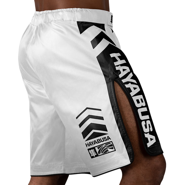 Shorts de MMA Hayabusa Icon Lang – Blanc/Noir