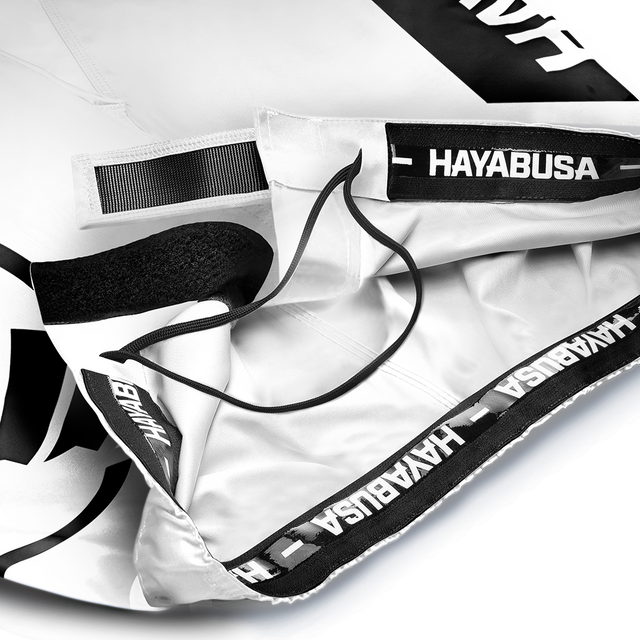 Shorts de MMA Hayabusa Icon Lang – Blanc/Noir