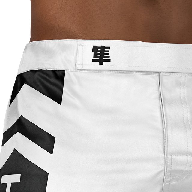 Shorts de MMA Hayabusa Icon Lang – Blanc/Noir