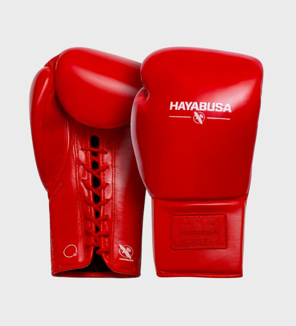 Gants de boxe Hayabusa Pro Boxing à lacets – Rouge