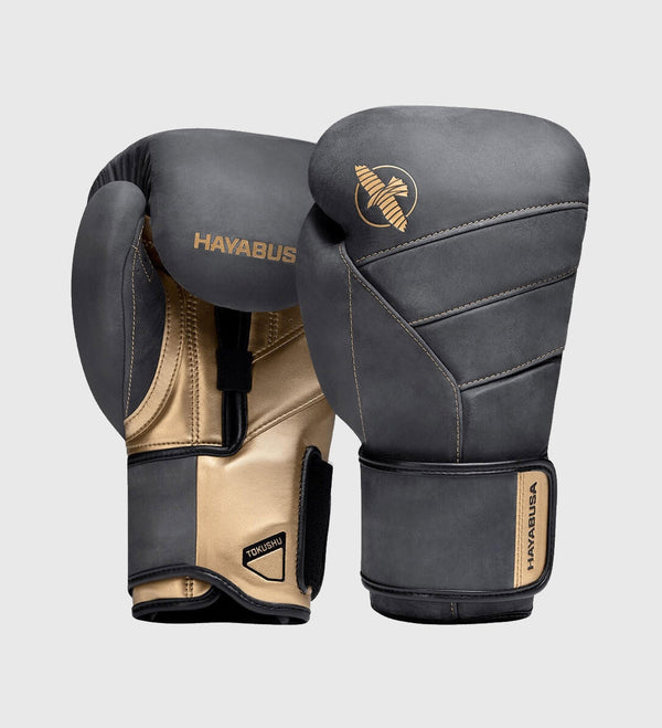 Hayabusa Boxhandschuhe T3 LX – Obsidian Schwarz/Gold