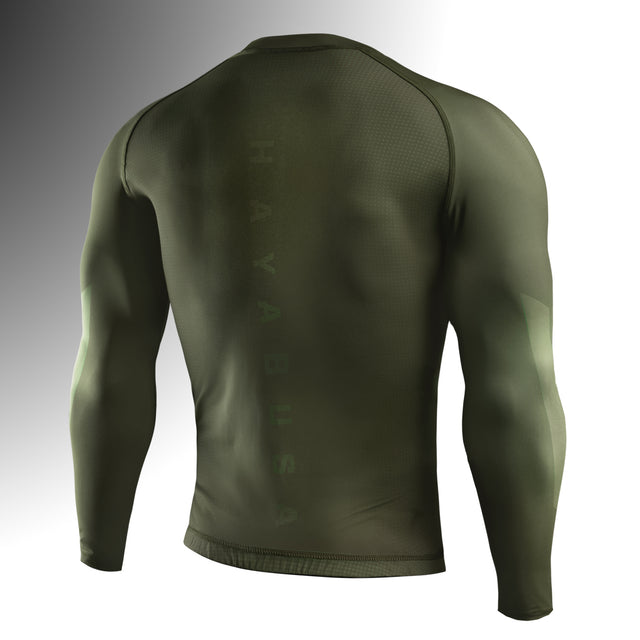Rashguard Hayabusa Core Manga Larga – Verde Oscuro