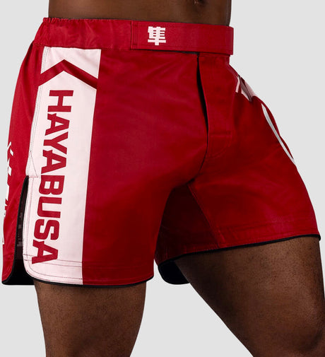 Pantaloncini MMA Hayabusa Icon – Rosso/Bianco