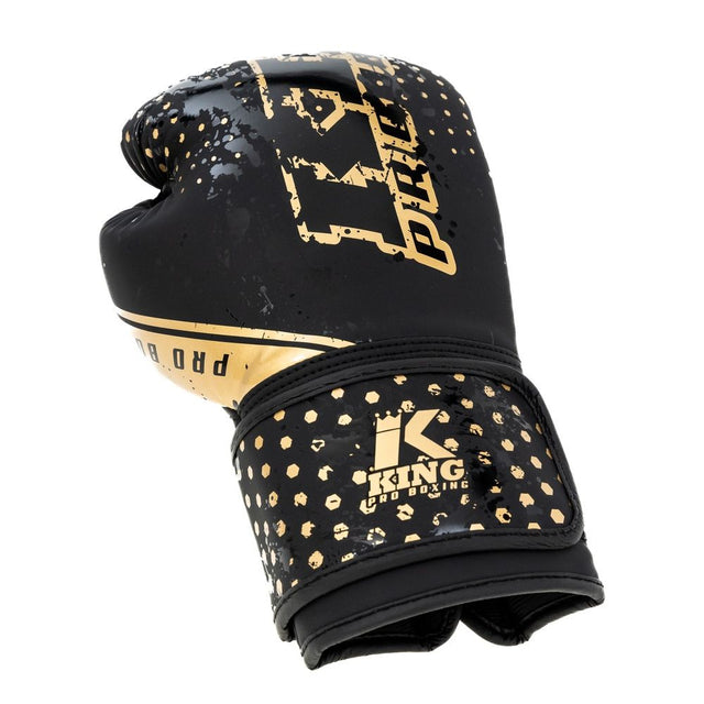Guantes de boxeo King Pro Boxing Hexagon Niños – Negro/Oro