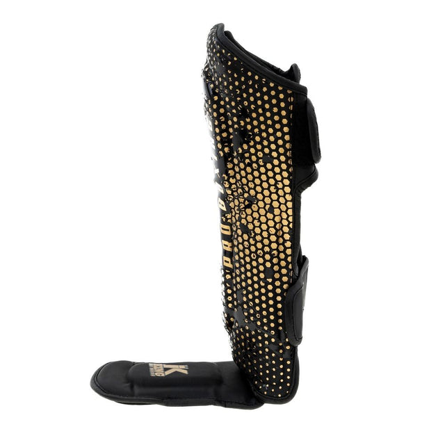 Protège-tibias King Pro Boxing Hexagon Enfant – Noir/Or