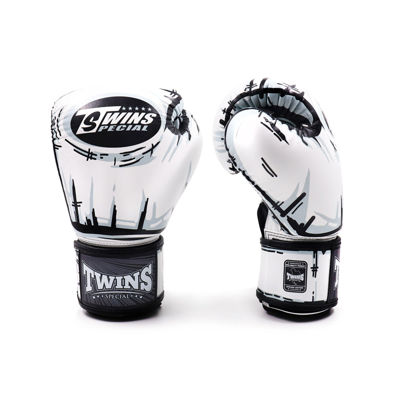 Twins Boxing Gloves FBGVL3-66 - White/Black
