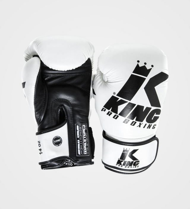 King Boxhandschuhe Platinum – Weiß/Schwarz – Boxhandschuhe