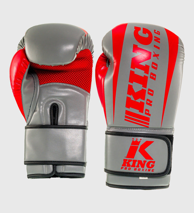 Guantoni da boxe King Revo – Grigio/Rosso – Guantoni da boxe