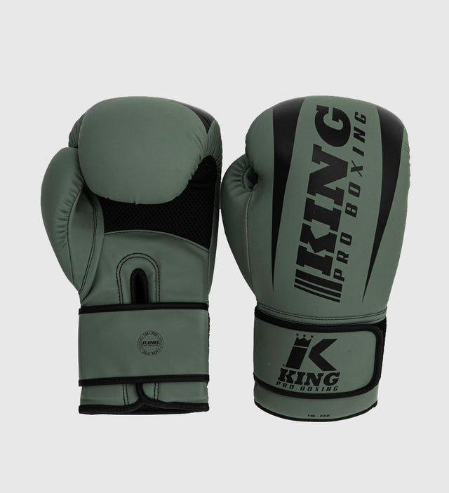 King (Kick)Bokshandschoenen Revo - Kaki Groen/Zwart - (Kick)Bokshandschoenen