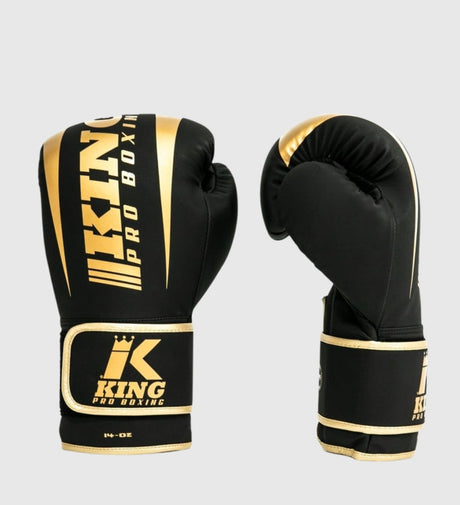 King (Kick)Bokshandschoenen Revo - Zwart/Goud - (Kick)Bokshandschoenen