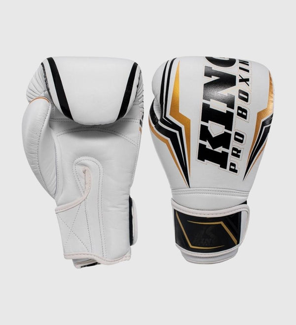 Gants de boxe King Pro Boxing Thor – Blanc/Noir/Or