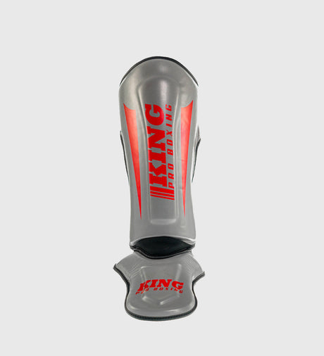 King Kickboxing Shin Guards Revo – Grey/Red – Shin Guards