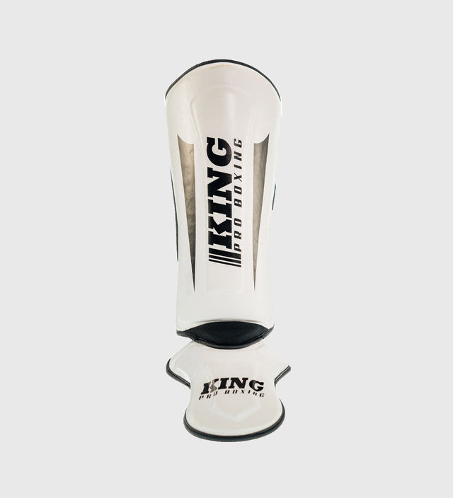 Espinilleras King Kickboks Revo – Blanco/Negro – Espinilleras
