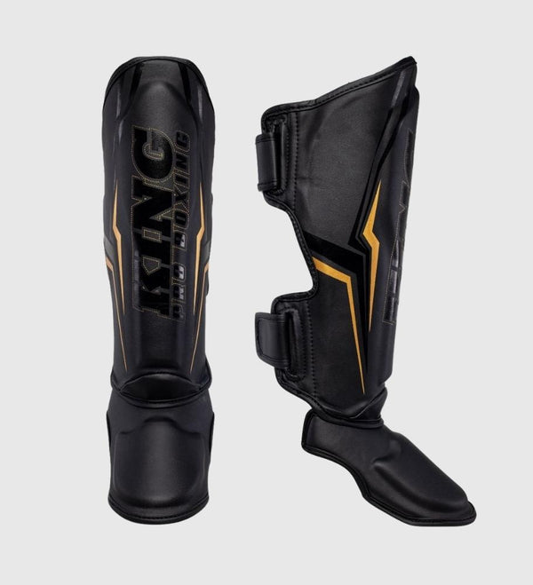 Protège-tibias King Pro Boxing Thor – Noir/Or