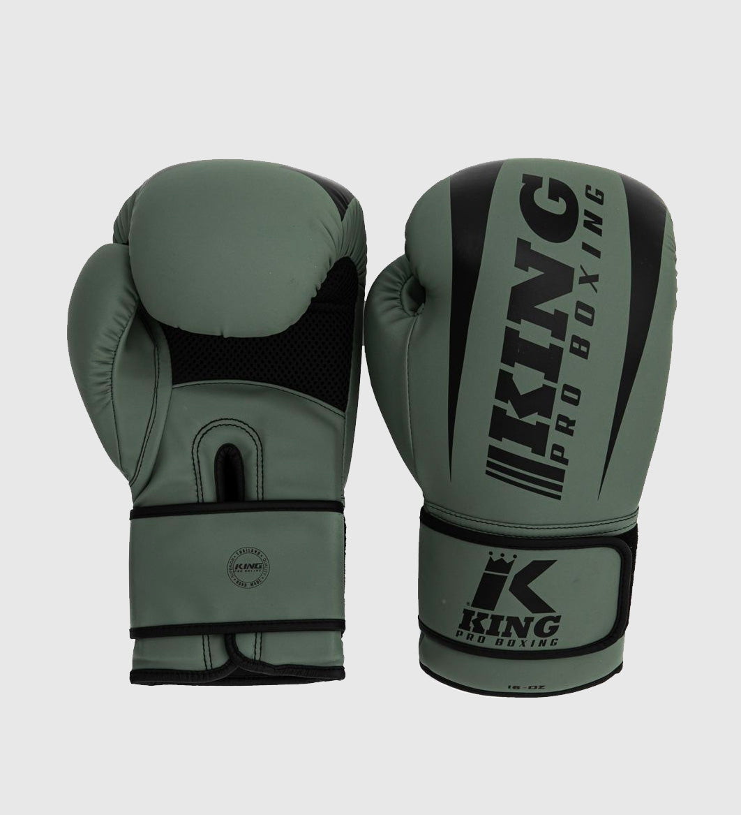 Gants de boxe King Pro Boxing Revo - Vert kaki/Noir