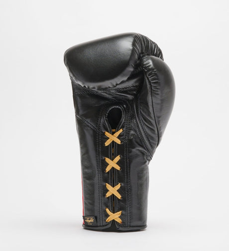 Guantoni da boxe Leone Sport con allacciatura - Orlando Classic - Nero - Guantoni da boxe