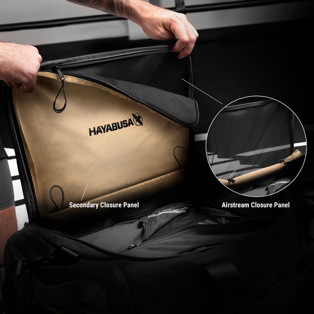 Hayabusa x Mayweather Sporttasche Airstream – Schwarz/Gold