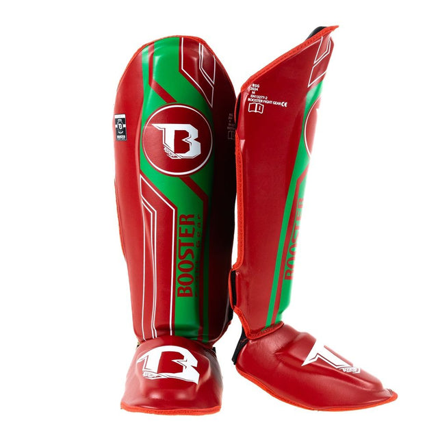 Booster Schienbeinschoner V9 'Morocco' – Rot/Grün