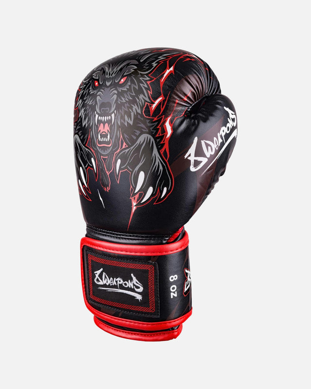 8 WEAPONS Boxhandschuhe Beastial Wolf Kinder – Schwarz/Rot
