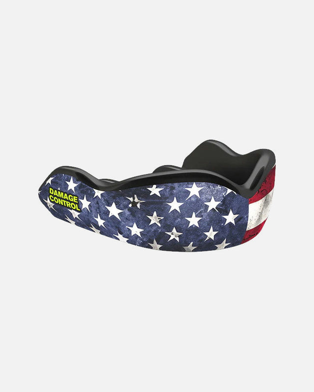 Protège-dents Damage Control High Impact Series USA Flag – Rouge/Blanc/Bleu