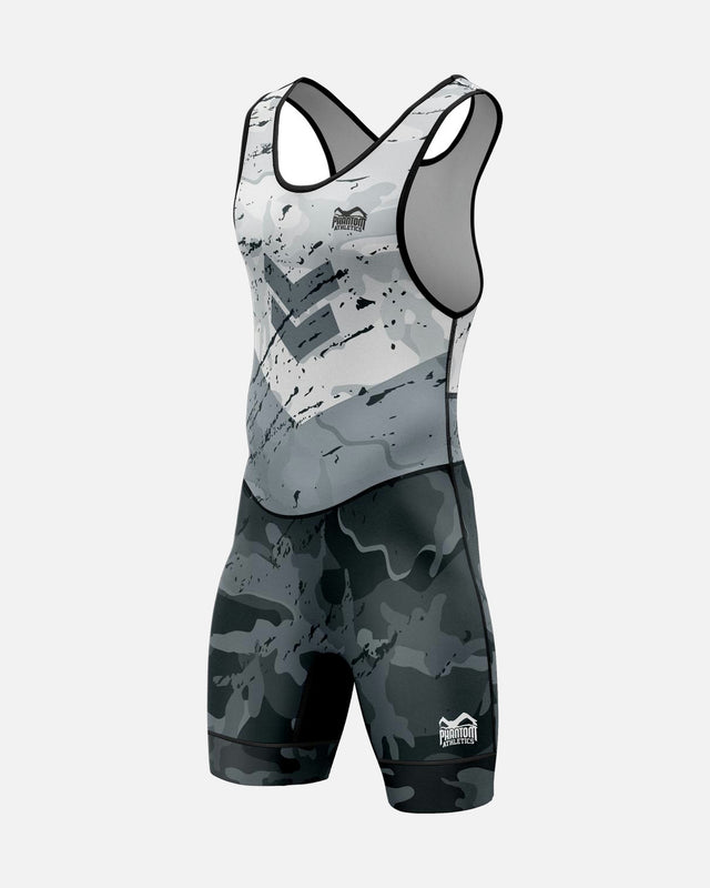 Camiseta de lucha Phantom Athletics Delta – Blanco/Gris/Negro