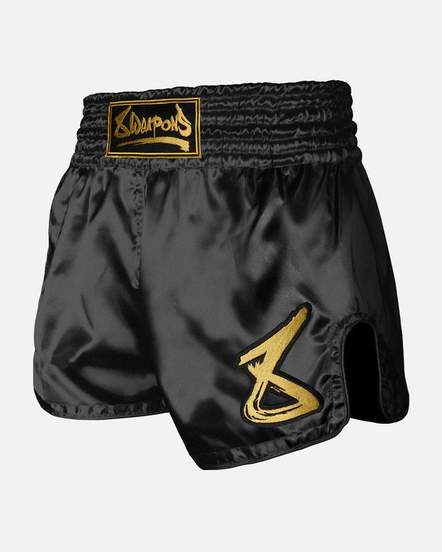 Pantalones de Muay Thai 8 WEAPONS Strike – Negro/Oro
