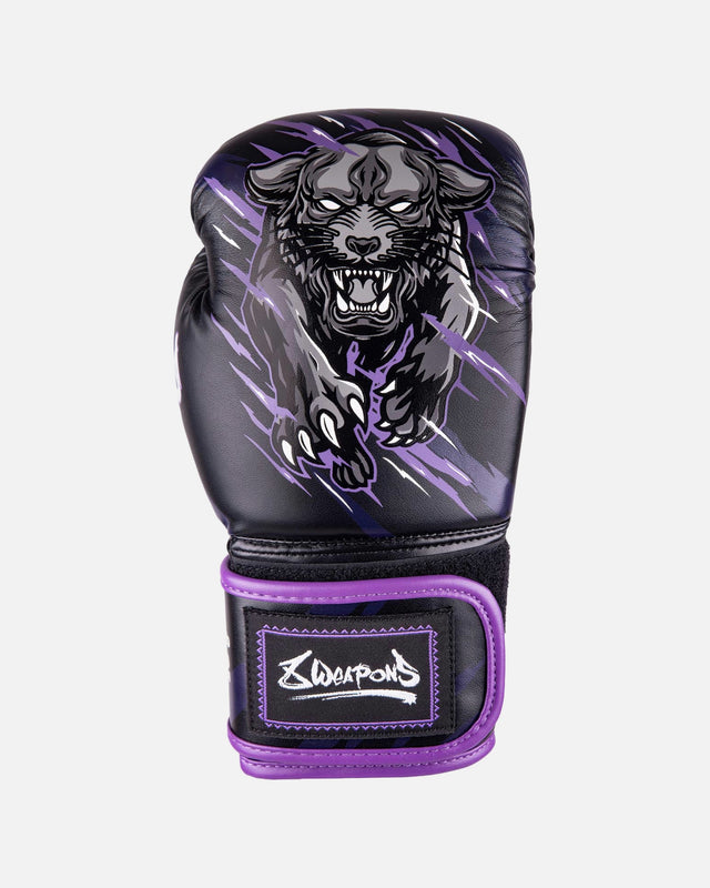 Gants de boxe 8 WEAPONS Beastial Panther Enfant – Noir/Violet