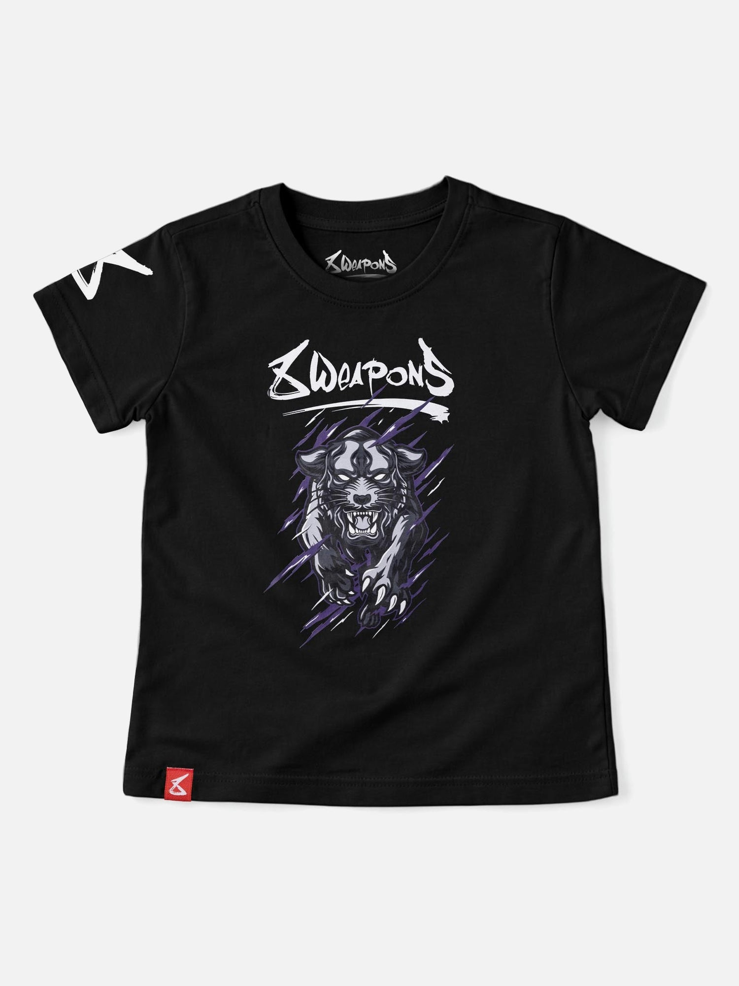 T-shirt 8 WEAPONS Beastial Panther – Nero/Viola